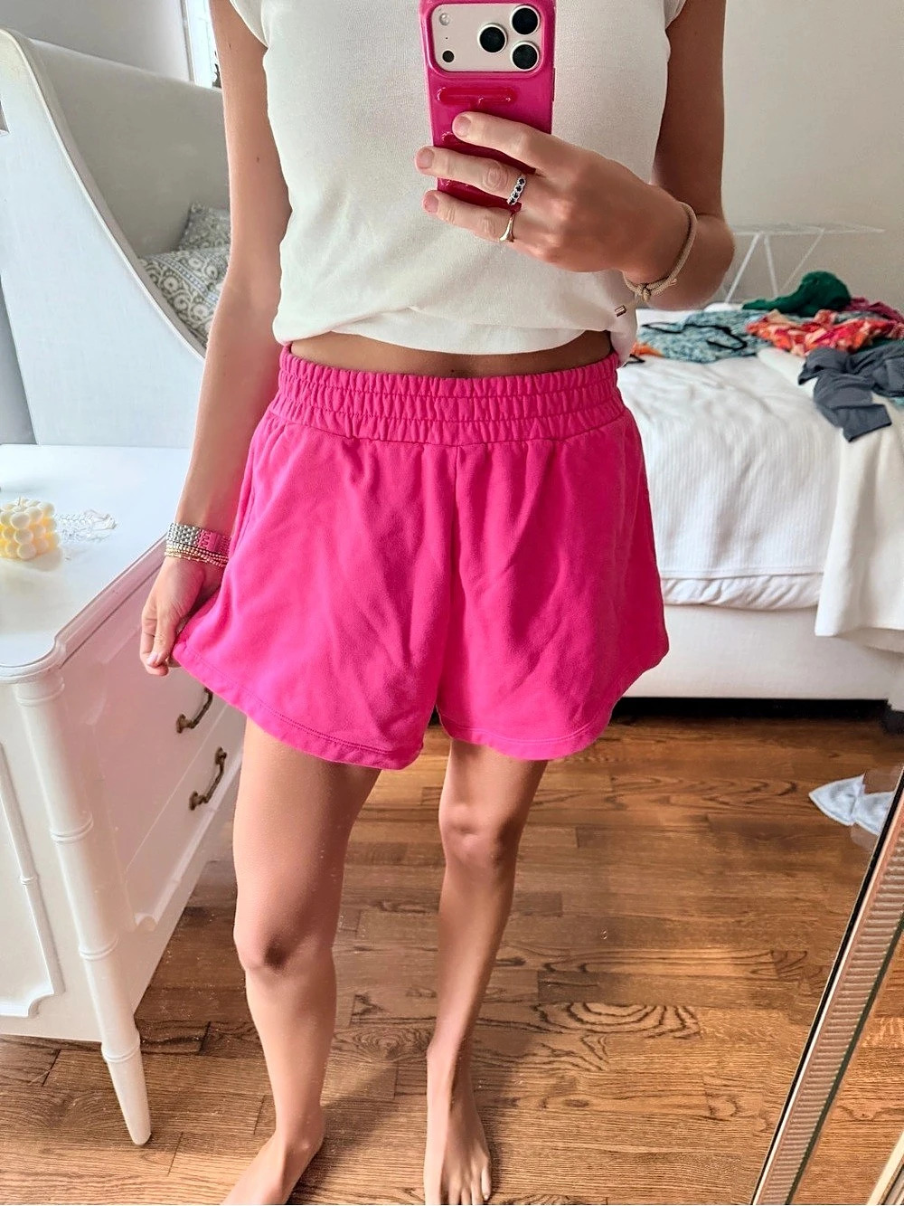 Daily Drills Cotton Athletic Shorts Pink Medium Like New